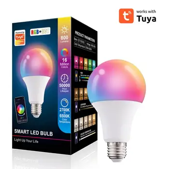 Tuya Smart Led Žarnice Luči 10W Bluetooth Žarnice E27/B22 RGBW Led Svetilka Barva Spreminja, Lampada RGB+SCT Dekor Doma AC85-265V