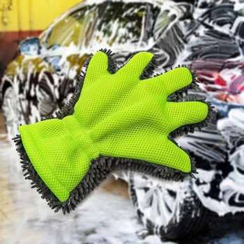 5-Finger Mehko Avto Pranje Rokavice za Čiščenje Ščetke za Avto in Motornih Pranje Sušenje Brisač Avto Styling