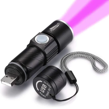 395Nm UV Svetlobo Svetilka Blacklight USB Polnilna LED Svetilka Nepremočljiva Pregled Hišne Urina Svetilko Svetilka