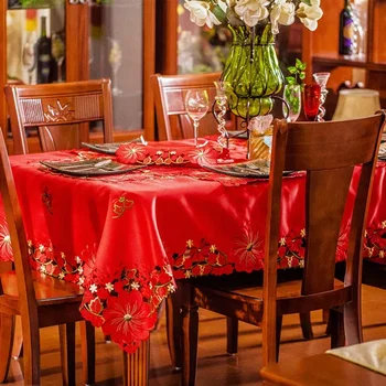 Tabela tkanine, čaj, tabela, tabela zastavo, vezene Evropski stil podeželju, high-end luksuzni rdeči pravokotnik