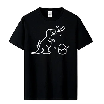 Moška T-shirt Visoko Quality100% Bombaž Smešno Dinozaver Natisnjeni Moški Tshirt Udobno Priložnostne T-shirt za Moške Moški Tees Vrhovi