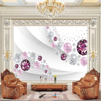 beibehang po Meri foto ozadje nalepke velike freske moda preprost nakit diamantni kavč, TV ozadju barvanje stene papirja