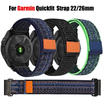 Quickfit Trak za Garmin Fenix 7 7X Pro Watchband 22 26 mm Najlon Tkanine Traku Tactix 7 Fenix 5 5X 6 6XPro Epix Gen Pro 2 47 51mm