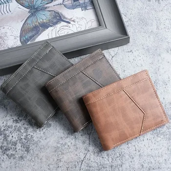 Moške kratke poslovnih denarnice Moda za moške zadrgo, velike zmogljivosti, kovanec denarnica moška mladinska multi-card vrečko