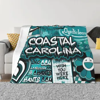 Obalne Carolina University Odejo Bedspread Na Postelji Na Prostem Ins Veter