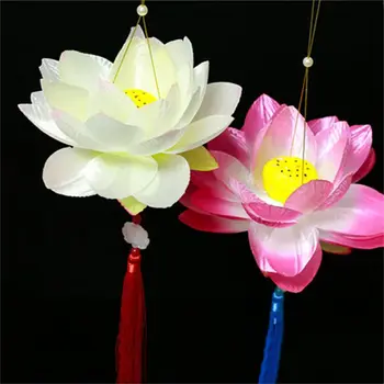 Ročni Lotus Flower Luč Prenosna Lep Festival Luč