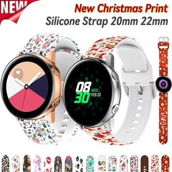 Silikonski Print Trak za Samsung Galaxy Watch Aktivna 2 40/44 Prestavi S2 Huami Amazfit bip gts 2 Manšeta Huawei band 22 mm 20 mm