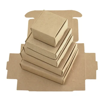 50Pcs Kraft papir, Kraft Papir Zložljive Škatle za Poročno Darilo Milo Obrti Gospodinjski Čokoladni Nakit DIY Embalaža primerna za Recikliranje Pack