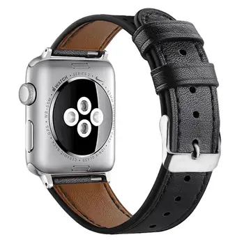 Correas Usnje correa za apple ura iwatch 3 razredi 4 5 band 38 mm 42mm trak watchband 44 40 mm pulseira za applewatch pasu