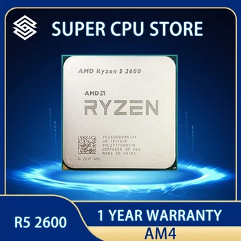 AMD Ryzen 5 2600 R5 2600 3.4 GHz Šest-Core Dvanajst-Nit 65W CPU Procesor YD2600BBM6IAF Vtičnico AM4 4.9 515 Re