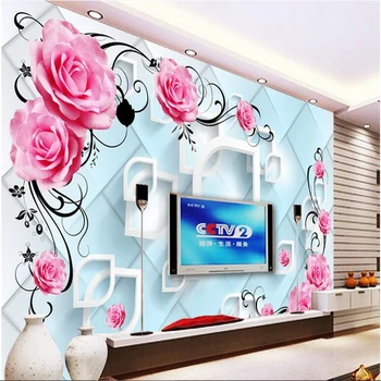 beibehang de papel parede po Meri foto ozadje velika zidana fantasy rose trto 3D diamond TV ozadje za stene, 3 d stene papirja