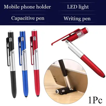 4-v-1 Zložljiva Kemični Svinčnik Zaslonu Pisalo, Touch Pen mini Univerzalno Kapacitivni Pero z LED Za mobilni telefon, Tablični računalnik