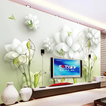beibehang ozadje po Meri 3d Kitajski brezhibno TV ozadje zidana pokrivna ozadje cvetje velika zidana Calla 3d ozadje, freska