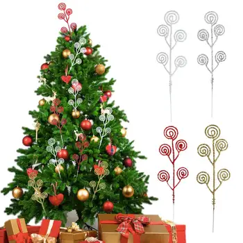 10 Kos Božič Bleščice Jagode Izhaja Umetno Božično Izbor Za Xmas Tree Okraski 10.2*2.8 DIY Stranka Venec Doma U1G3