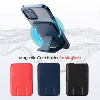 Vanuoxin Magnetno Držalo za Kartico, Združljivo z iPhone 12 13 14 15 Serije za MagSafe Usnje Zložljive Kartice Denarnice Nosilec Namizje
