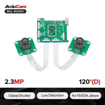Arducam 2.3 MP*2 AR0234 Barve Globalne Osvetlitve Sinhronizirajo Stereo Kamere Bundle Kit za NVIDIA® Jetson Nano/Xavier NX/AGX Orin/Ori