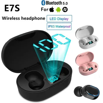 E7S TWS Brezžične Slušalke 5.0 Bluetooth Slušalke HIFI Brezizgubni Zvočni Slušalke Šport nepremočljiva Čepkov Za vse Pametne telefone