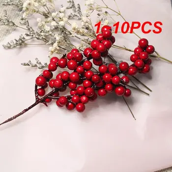 1~10PCS 1-Božič Red Berry Simulacije Brusnice Božični Okraski, Akacijev Pene Rdeče Sadje Podružnica Novo Garland Dodatki