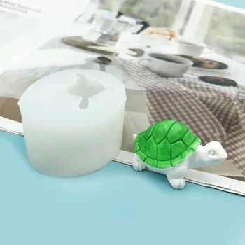 Mehka Čokolade Silikonsko Plesni Luštna 3D Želva Modeliranje Torto Dekoracijo Jelly Ledu Plesni Smolo Umetnosti Sadra Gline DIY Igrača