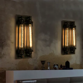 Ameriški retro industrijske slog stenske svetilke mansarda železa umetnost ustvarjalno bar kavarna