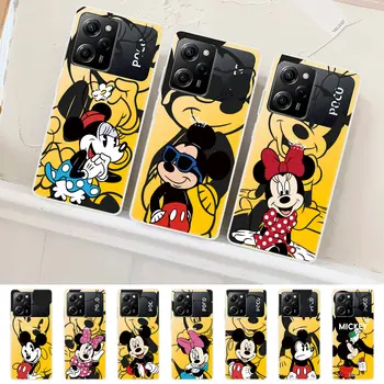 Mickey Ljubezen Minnie TPU Ohišje za Xiaomi Poco X5 X3 NFC M5 X4 GT Pocophone F1 M5s F2 F3 M4 M3 M2 Pro Mehko Jasno Telefon Kritje