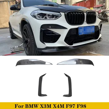 Za BMW X3M X4M F97 F98 2019-2021 Ogljikovih Vlaken Sprednji Odbijač Strani Razdelilniki Canards Okraskov Spojler Samodejno Iskanje