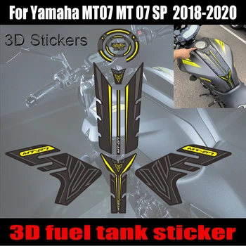 Za Yamaha MT07 MT 07 SP MT-07 Motocikel Tank Pad Prijemala 3D Nalepke Nalepke Zaščitnik Plina, Kurilnega Olja Komplet Kolena 2018 2019 2020