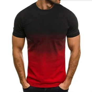 Moda za moške 3d Natisnjeni T-shirt Poletje Slim Šport Kratek Sleeved Majica s kratkimi rokavi