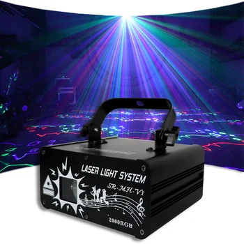 2W RGB Fantasy Animacija Žarek Optičnega Fazi Lasersko Svetlobo Projektor DJ Disco Bar Club Stranka Ples, Poroka Božič Učinek Kažejo, Lučka