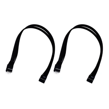 2X Motherboard Mainboard 9Pin USB 2.0 Moški Ženski Podaljšanje Dupont Podatkovni Kabel Kabel Žične Linije Za PC DIY, 30 cm
