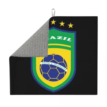 Zastavo Brazilija Nogomet Jed Sušenje Blazine Po Meri Absorbcijo Brazilski Ponosni Mikrovlaken Quick Dry Drainer Preproge