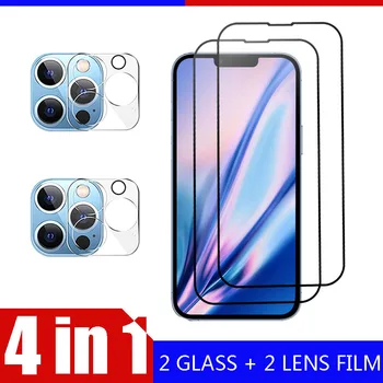 Kaljeno Steklo Za Apple iphone 13 Pro Max iphone 13 mini Zaslon Patron Stekla 3D Objektiv Kamere na Film Za iphone 13 Pro Stekla