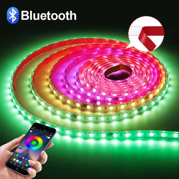 Nepremočljiva 220V Led Trak Bluetooth RGBIC Sanje Polne Barve Samolepilni Led Trak Svetlobe 30 M 50 M 100 M RGB IC Led Osvetlitev Doma Dekor