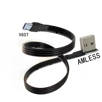 5 CM-3M Super Prilagodljiva Ravno Ravne /Gor /Dol /Levo /Desno Kota 90 Stopinj USB, Micro USB Moški UltraShort USB Podatkovni Kabel