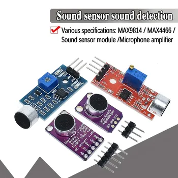 Prodaja Zvok senzor modul MAX4466 MAX9814 stikalo za zaznavanje piščalka vklop mikrofona ojačevalnik Za Arduino
