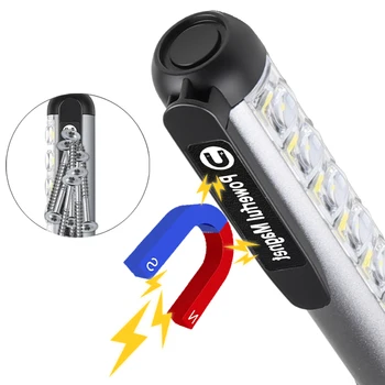 Mini LED Svetilka XPE + Svetilka COB Kroglice Ultra Bright S Posnetka Magnet Delo Svetlobe, Nepremočljiva USB Polnilna Svetilka