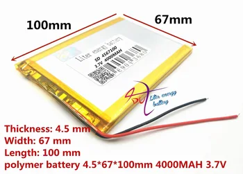 4567100 3,7 V: 4000 mah Litij-polimer Baterija z Zaščito Odbor Za PDA Tablični Računalniki Digitalnih Izdelkov Brezplačna Dostava
