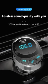 UKV-Oddajnik Bluetooth Car Kit, Hitro Polnjenje Brezžične Radijske Adapter Modulator Tranmiter MP3 Predvajalnik Z Dvojnim USB Avto Polnilec