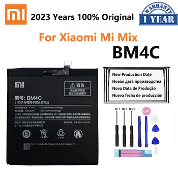 100% Prvotne BM4C Baterija Za Xiaomi Mi Mix 1 Mix1 XiaomiMix Baterije BM 4C 4400mAh Telefon Zamenjava Batteria