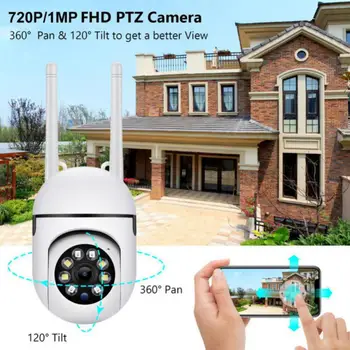 720P HD 2.4+5 G Dual Band WiFi IP Kamera Brezžična Omrežja nadzorna Kamera na Prostem Varnosti CCTV Kamero, Podporo za Google Alexa
