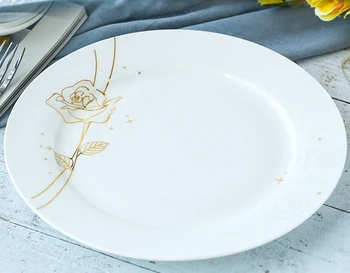 10 inch, pravi drobnih kosti kitajske polnjenje plošč, ki služijo krožnik, bife-posoda, keramični večerja plošče, plošče večerja služijo,