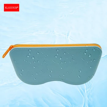 KLASSNUM Silikonski Zadrgo Očala Torba Nepremočljiva sončna Očala za Branje Očala Vrečko za Shranjevanje Okolju prijaznih Kozmetičnih Vrečko za prah Case