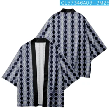 Ulične Geometrijo Natisnjeni Cosplay Jopico Haori Moda Na Plaži Yukata Tradicionalni Japonski Kimono Ženske, Moške Srajce