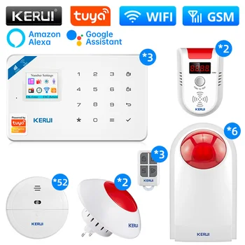 KERUI W181 WIFI GSM Centralne Enote Plošče Alarm Kit Brezžični Doma Alarm Tuya Alarmni Sistem z Mobilno Sireno Alarm, Protivlomni