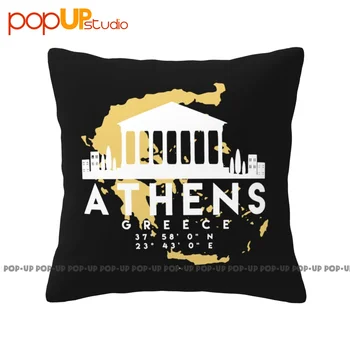 Sodobna Trgovina S Spominki Mappa Atene Atene Grecia Grčija Prevleke Vrgel Blazino Kritje Naravnih Meri Vzorec Dekor