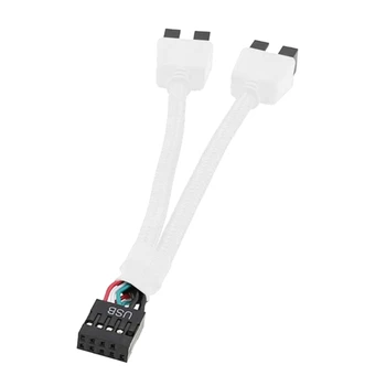 831D Strokovno USB 2.0, 9 Pin za Dvojno 9Pin Oklopljenega Kabla Izboljšuje Stabilnost Signala na Prenosni računalniki, Namizni računalniki Zaščitnik