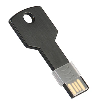 Kovinski Prenosni Ključ USB 2.0 Flash Drive Black Pravi Zmogljivosti Pen Drive Srebro Memory Stick 64GB/32GB/16GB/8GB/4GB U Disk Pendrive