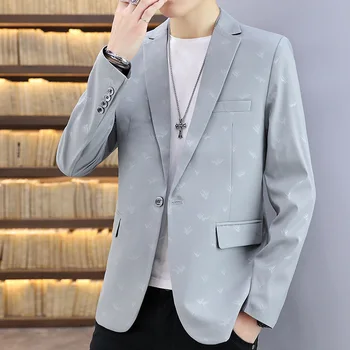 Obleko Moških Prosti čas 2023 Pomlad Majhne Suknjič korejska Različica Slim Moda Študenti Gredo z Eno Zahod, Pomlad Oblačila