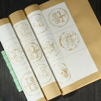 10 Stanja Antične Poezije Pol Zrel Xuan Papir Retro Wa Dang s Omrežij Mehko Kaligrafsko Pero Pregled Konkurence Rižev Papir