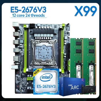 JIESHUO Motherboard X99 (D4) +A750+E5 2676V3+16GB Pomnilnika DDR3x2 Desktop Motherboard Z On-Board CPU Core kit NV MI M. 2 SATA